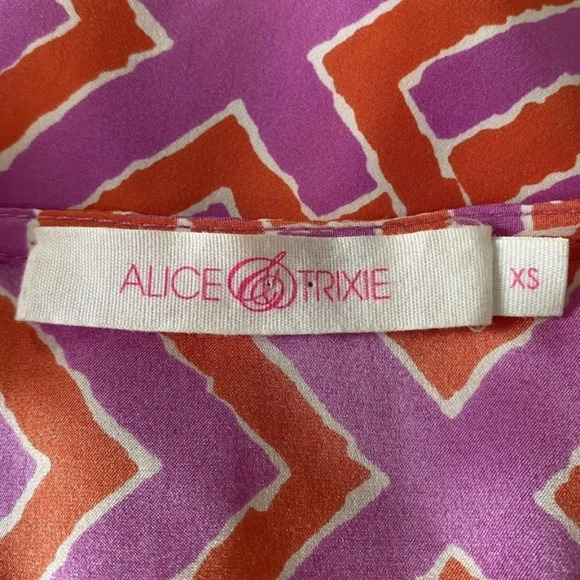 Alice & Trixie Geometric Print Silk Shift Dress Womens Size XS (179) - Picture 3 of 4